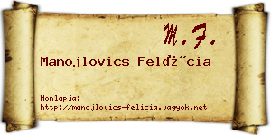 Manojlovics Felícia névjegykártya
